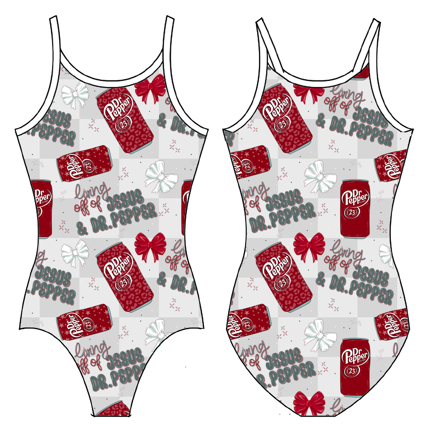 JESUS & DR. PEPPER GYMNASTICS LEOTARD