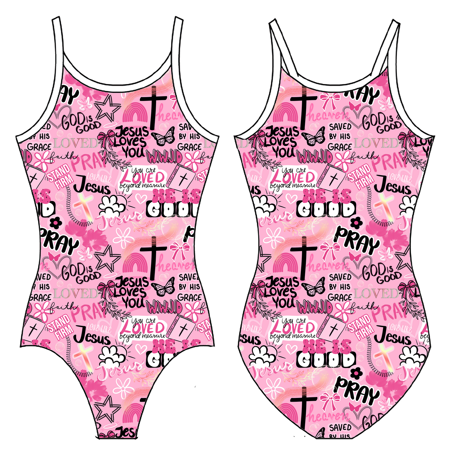JESUS LOVES YOU GYMNASTICS LEOTARD