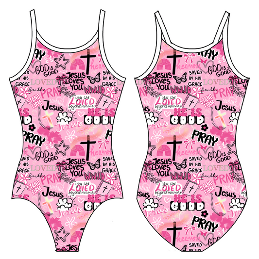 JESUS LOVES YOU GYMNASTICS LEOTARD