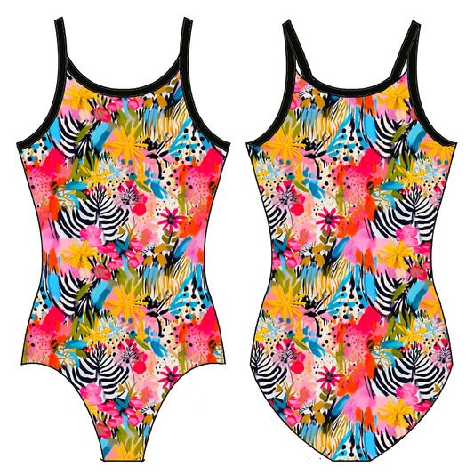 JUNGLE ZEBRA GYMNASTICS LEOTARD