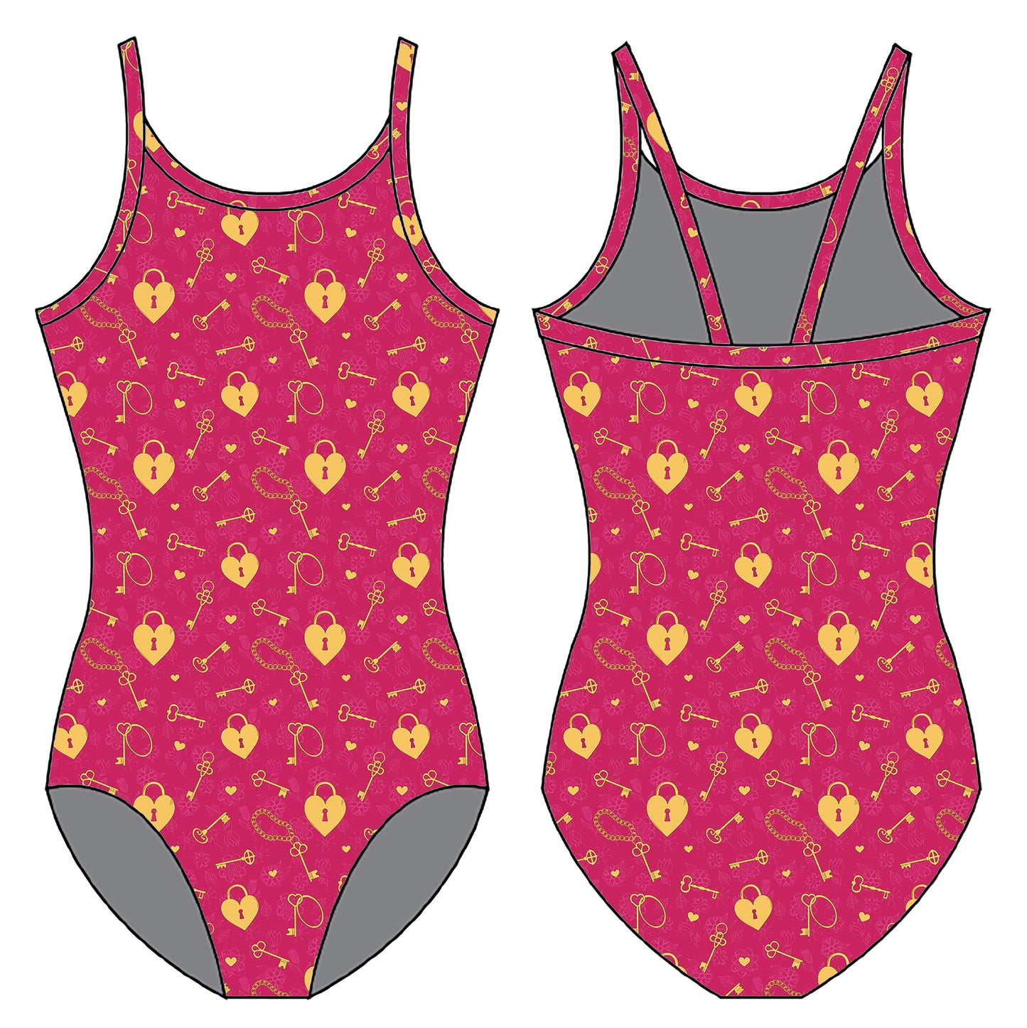 KEY TO MY HEART GYMNASTICS LEOTARD