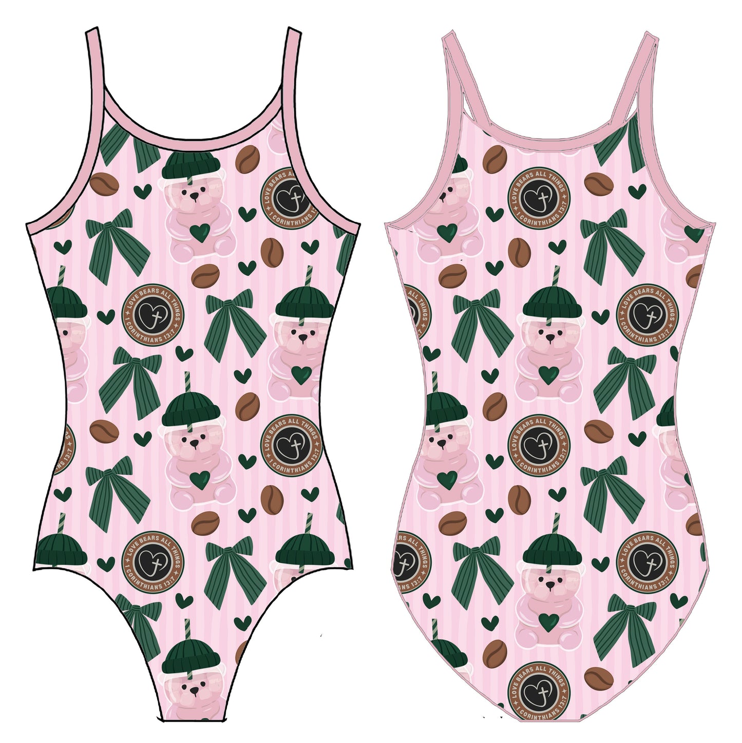 LOVE BEARS ALL GYMNASTICS LEOTARD