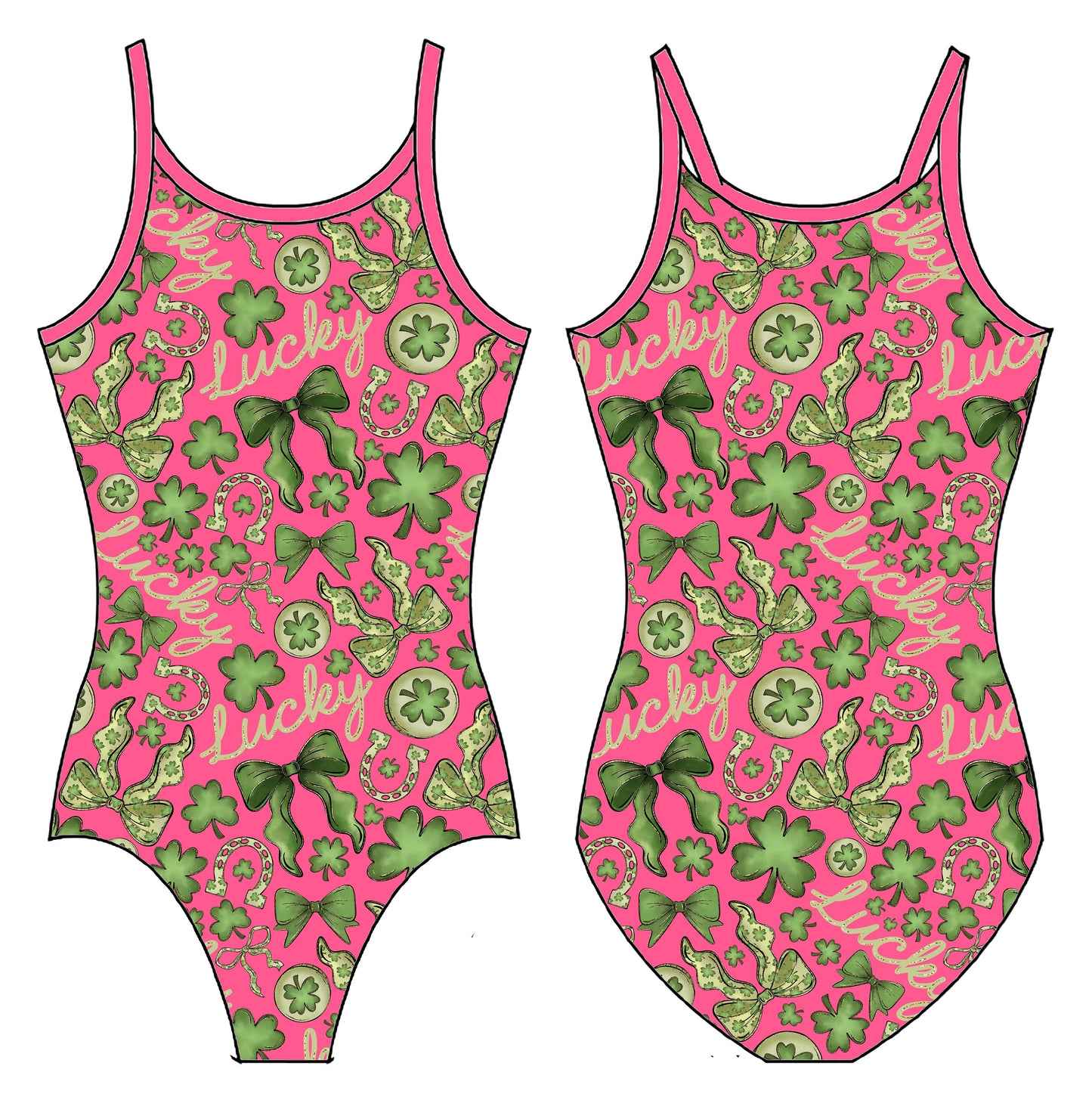 LUCKY BOWS GYMNASTICS LEOTARD