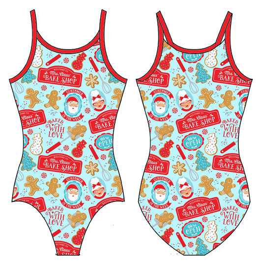 MRS CLAUS BAKE SHOPPE GYMNASTICS LEOTARD