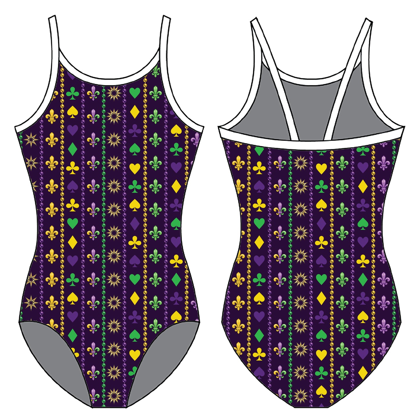 MARDI GRAS GYMNASTICS LEOTARD