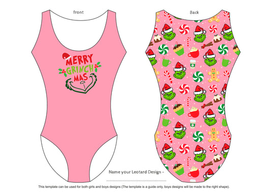 MERRY GRINCHMAS GYMNASTICS LEOTARD