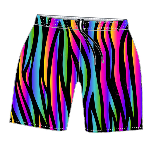 NEON ZEBRA MENS TRAINING SHORTS