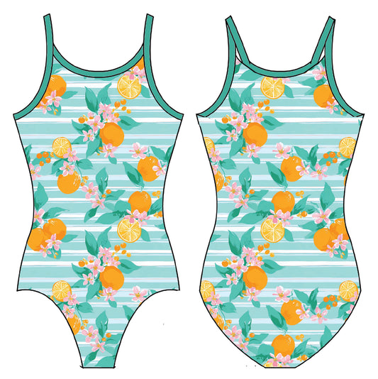 ORANGE BLOSSOMS GYMNASTICS LEOTARD