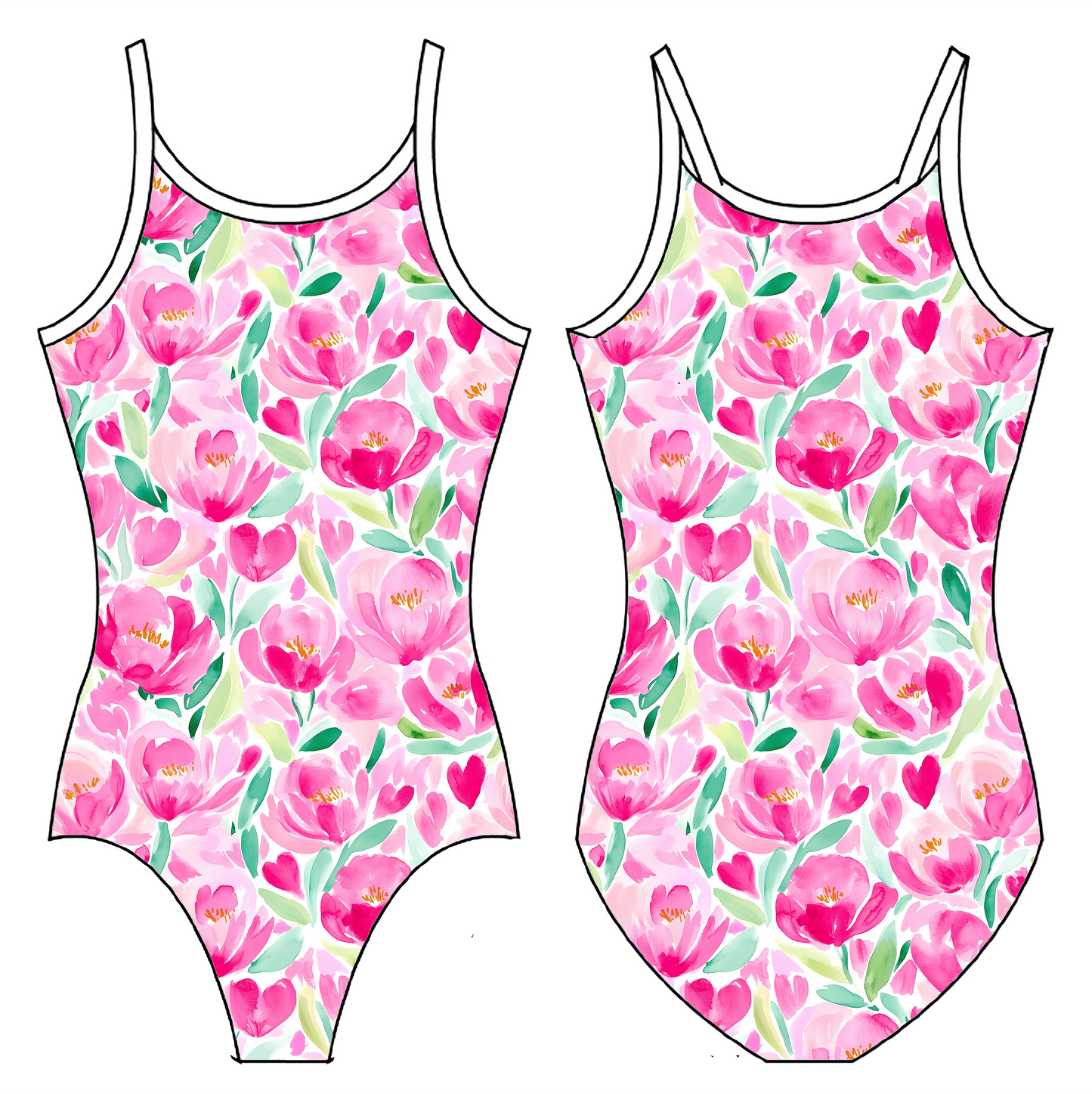 PEONIES GYMNASTICS LEOTARD