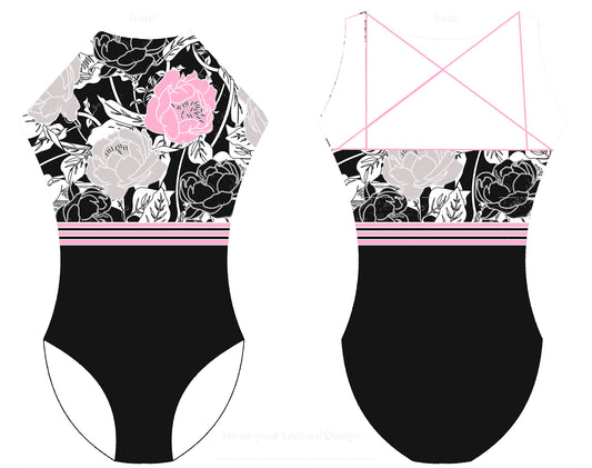 PINK ROSE GYMNASTICS LEOTARD