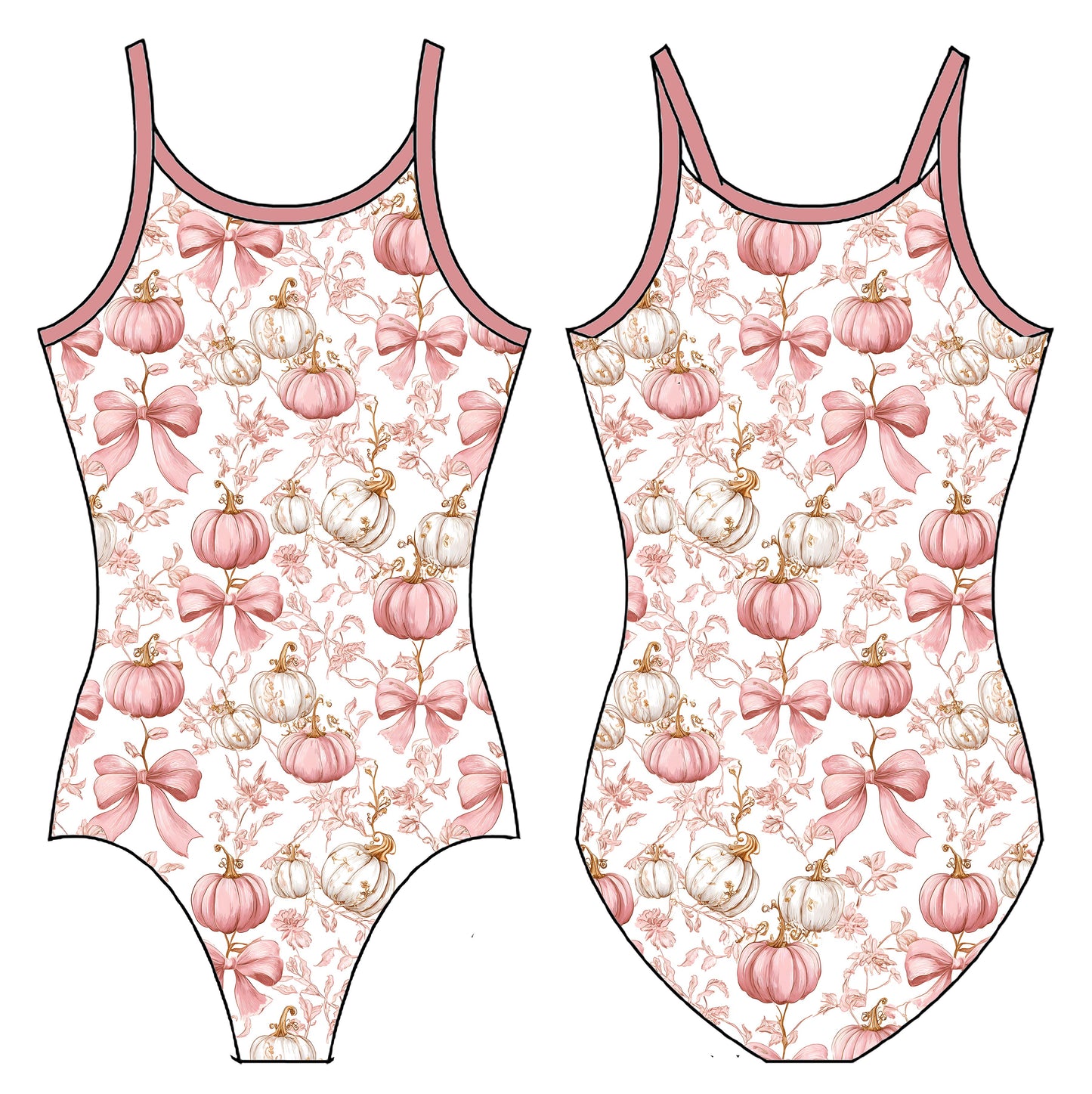 PUMPKIN COQUETTE GYMNASTICS LEOTARD