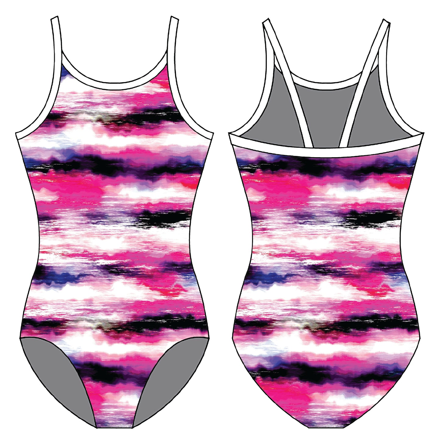 PINK SMOKE  GYMNASTICS LEOTARD