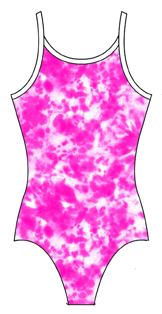 PINK TIE DYE GYMNASTICS LEOTARD