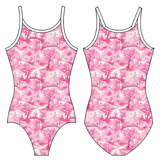PINK TOILE GYMNASTICS LEOTARD