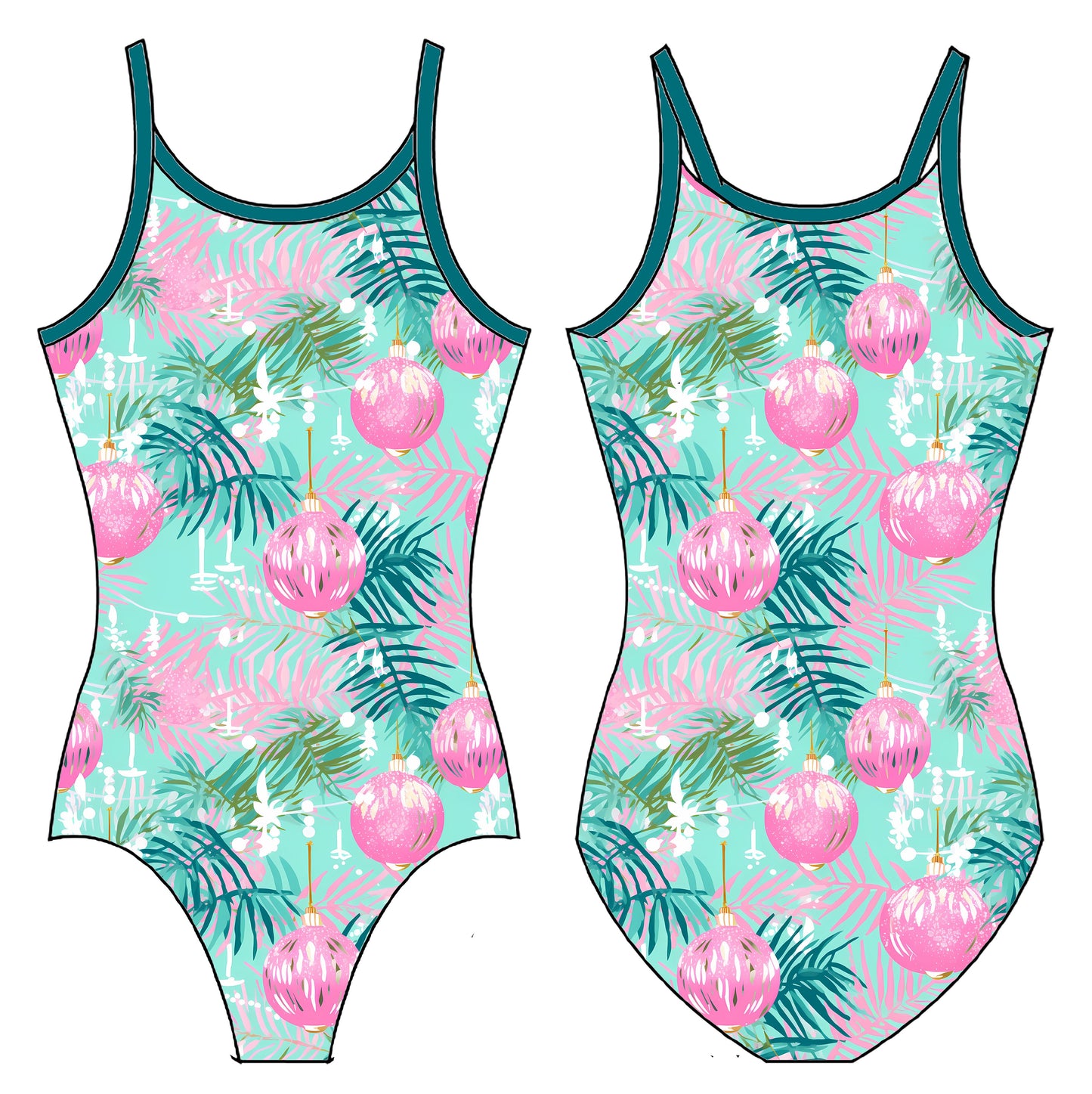 PINK HOLIDAYS  GYMNASTICS LEOTARD