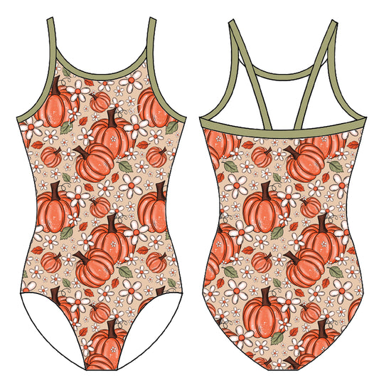 PUMPKIN POWER GYMNASTICS LEOTARD