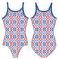 RWB DAMASK GYMNASTICS LEOTARD
