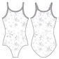 SILVER SNOWFLAKES GYMNASTICS LEOTARD