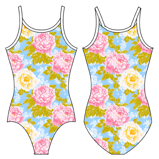 SPRING BLOOMS GYMNASTICS LEOTARD