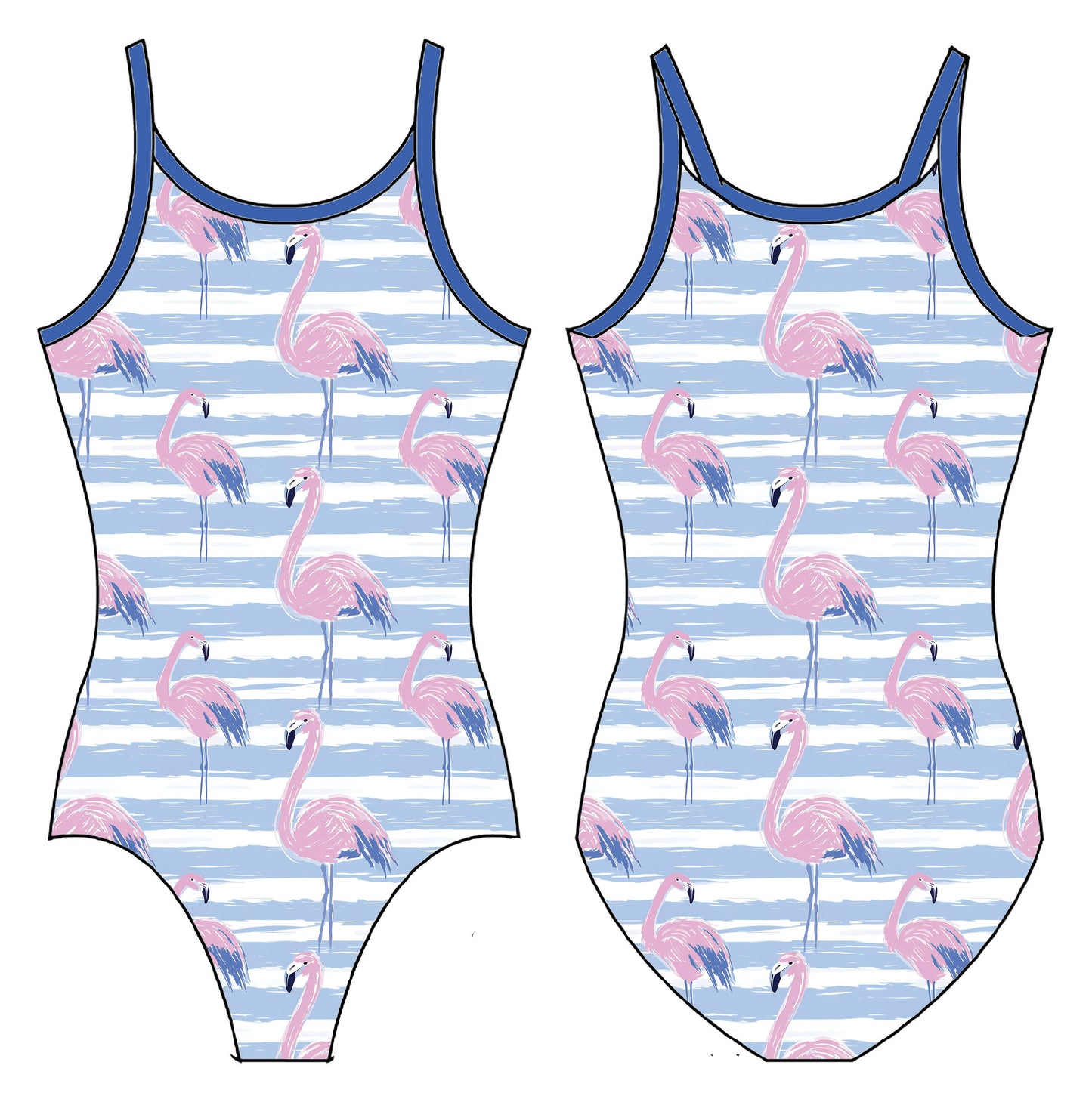 SEASIDE FLAMINGO GYMNASTICS LEOTARD