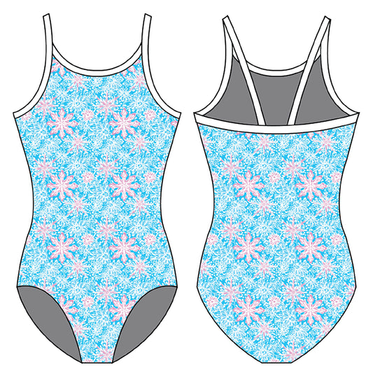 SNOWFLAKES GYMNASTICS LEOTARD