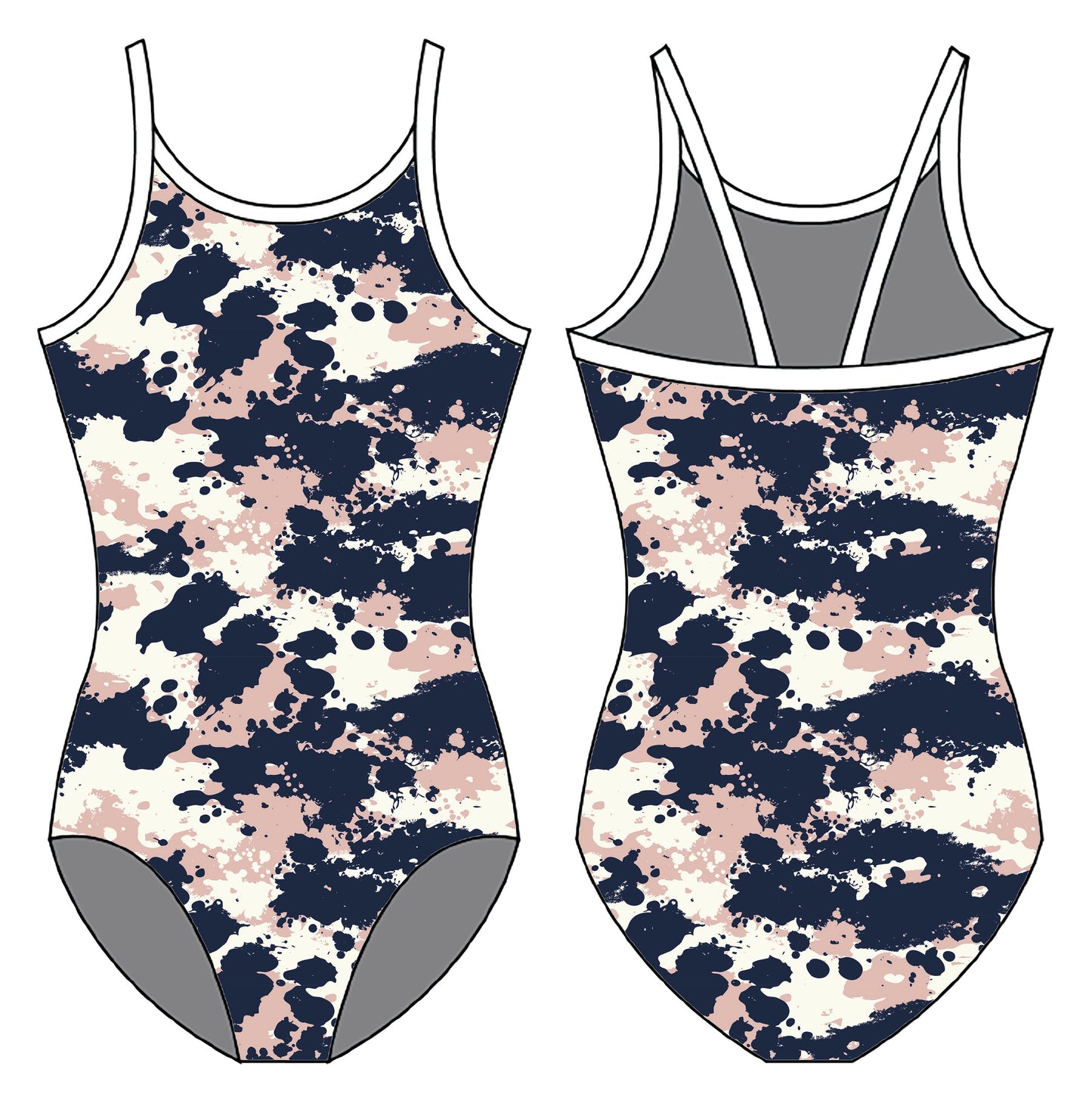 SPLATTER  GYMNASTICS LEOTARD