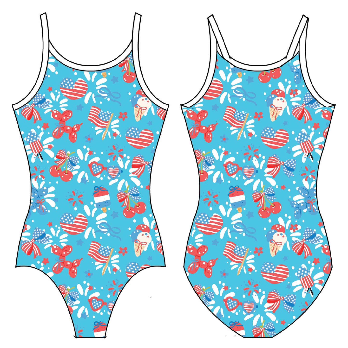 SUMMER FESTIVAL GYMNASTICS LEOTARD