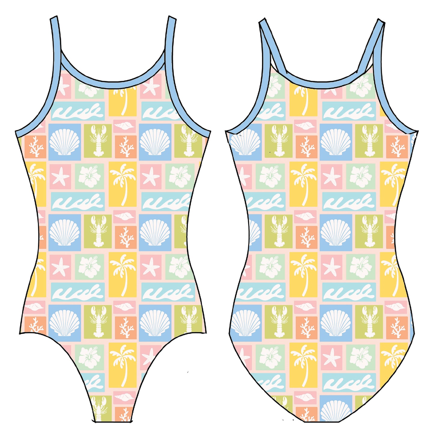 SURFS UP GYMNASTICS LEOTARD