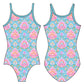 TROPICAL DAMASK GYMNASTICS LEOTARD