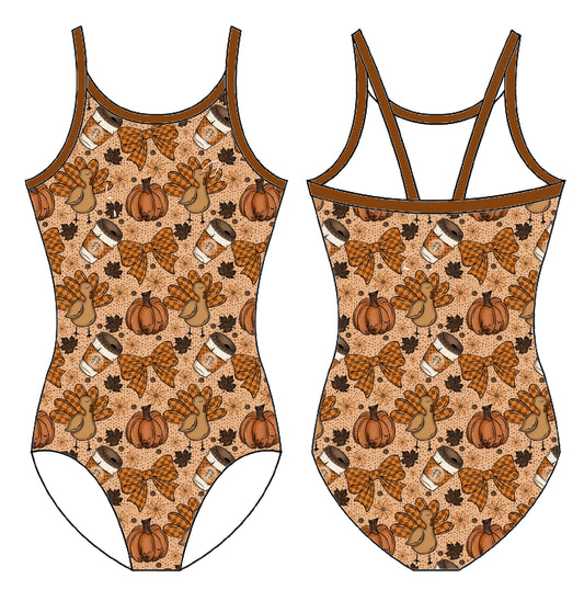 PREPPY THANKSGIVING GYMNASTICS LEOTARD