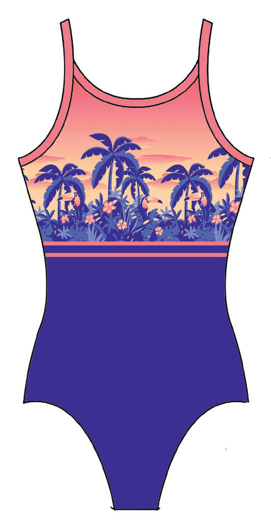 TROPICAL JUNGLE GYMNASTICS LEOTARD