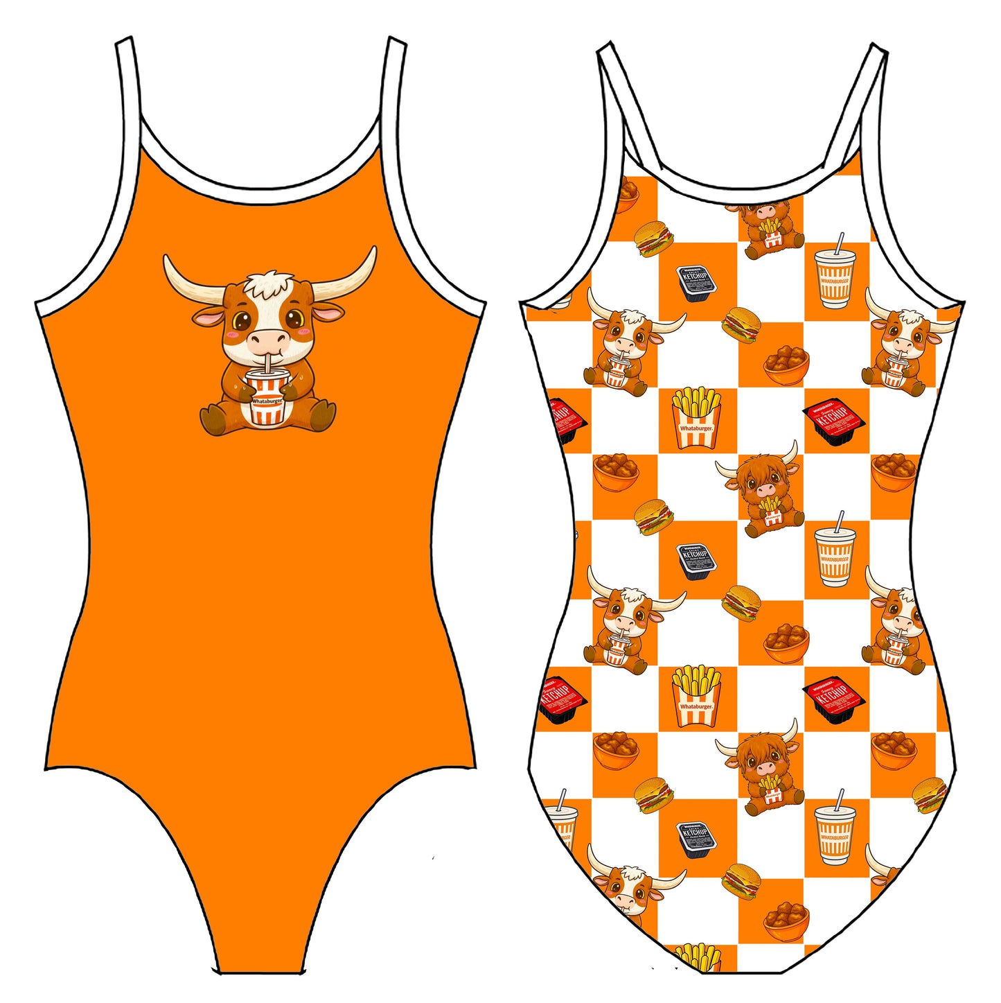 WHAT-A-BURGER GYMNASTICS LEOTARD