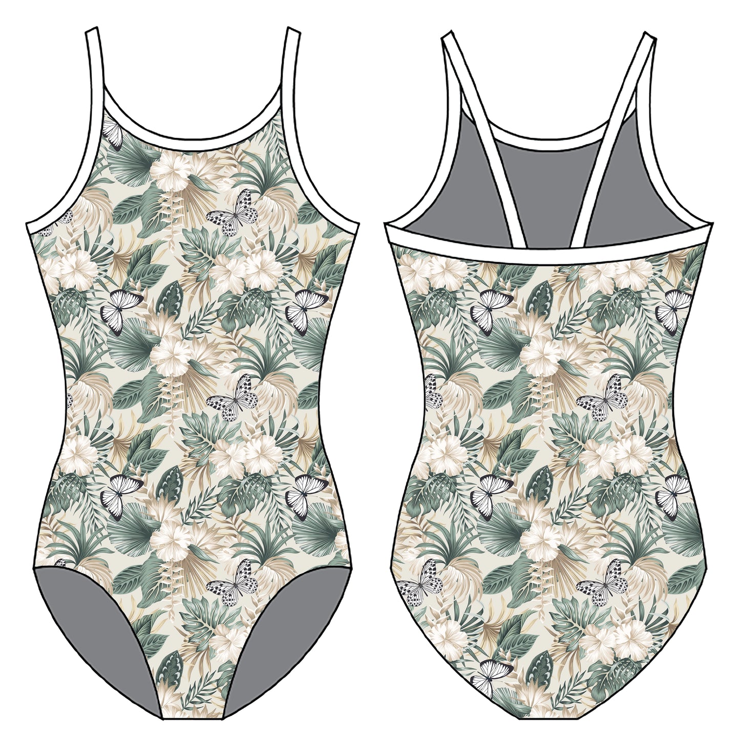 WILD BUTTERFLIES GYMNASTICS LEOTARD