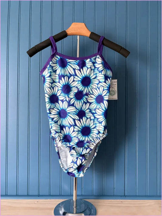 AS Dramatic Daisies Thin Strap Gymnastics Leotard