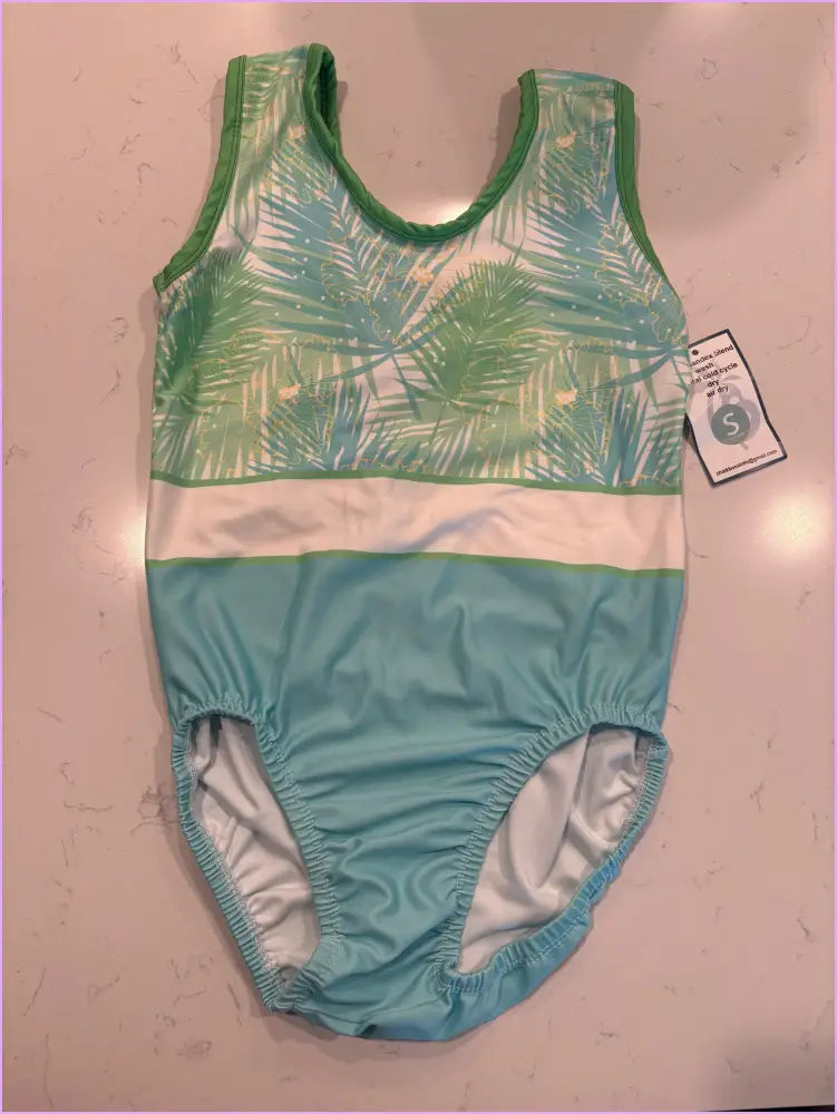 AS Morning Ferns Criss Cross Tank Gymnastics Leotard