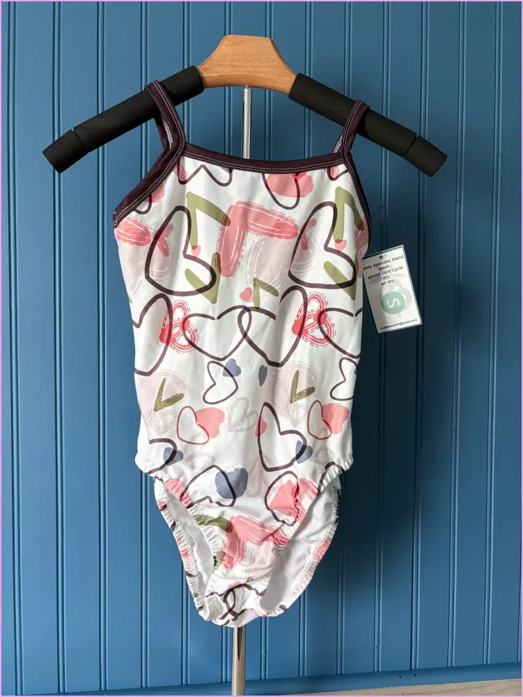 AS Thin Strap Boho Hearts Gymnastics leotard