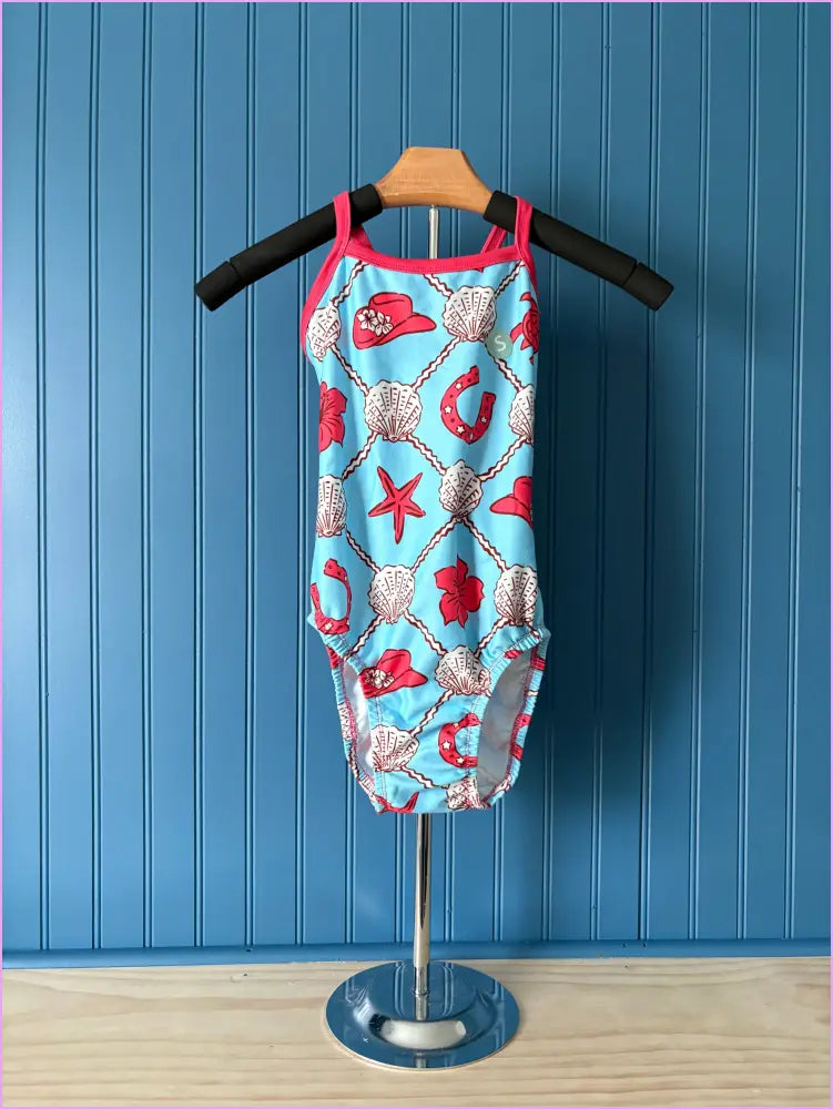 AS Thin Strap Trend Setter Costal Cowgirl Gymnastics Leotard
