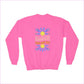 ’Bloom Your Own Way’ Inspirational Design Youth Crewneck - Safety Pink / XS - Kids clothes