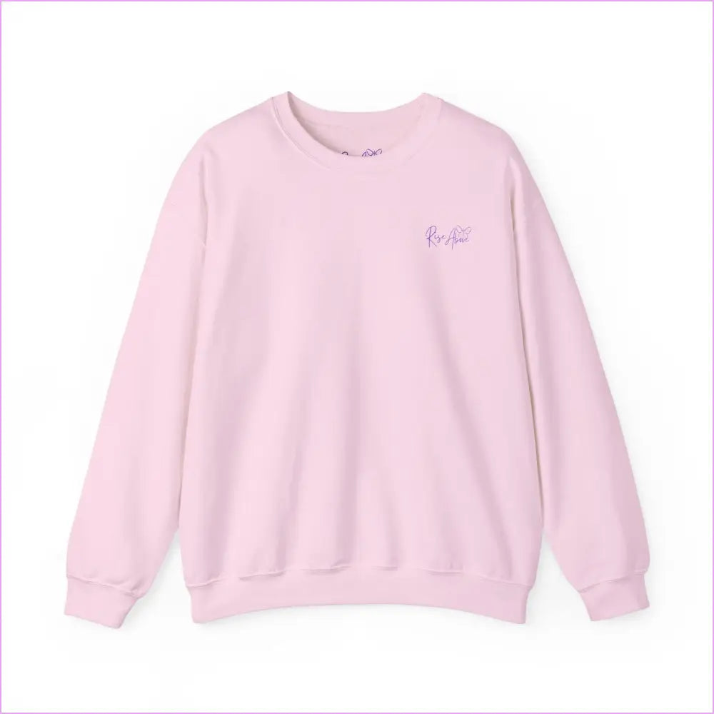 Bloom Your Own Way Unisex Heavy Blend™ Crewneck Sweatshirt - Inspirational Floral Design - Light Pink / S - Sweatshirt