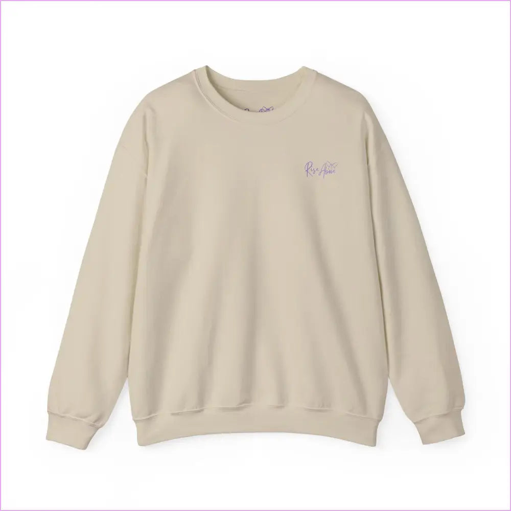 Bloom Your Own Way Unisex Heavy Blend™ Crewneck Sweatshirt - Inspirational Floral Design - Sand / S - Sweatshirt