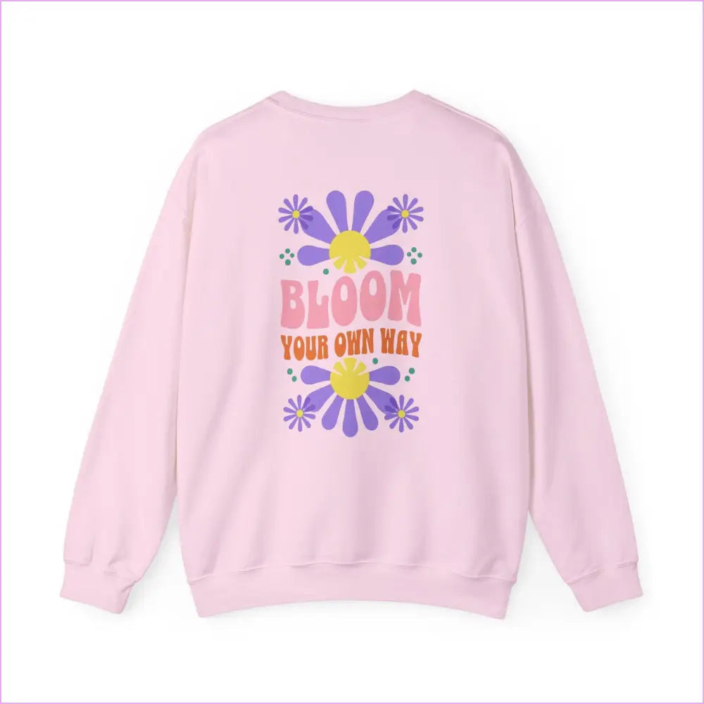 Bloom Your Own Way Unisex Heavy Blend™ Crewneck Sweatshirt - Inspirational Floral Design - Sweatshirt