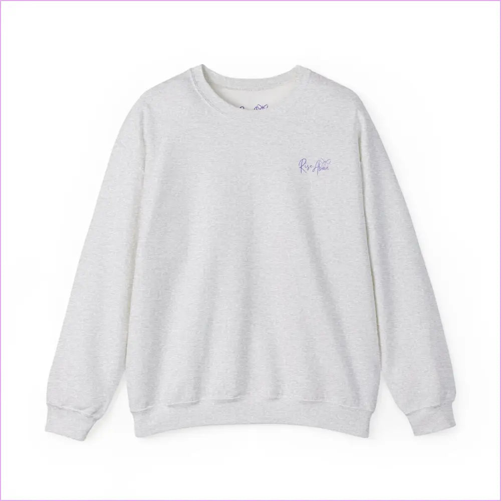 Bloom Your Own Way Unisex Heavy Blend™ Crewneck Sweatshirt - Inspirational Floral Design - Ash / S - Sweatshirt