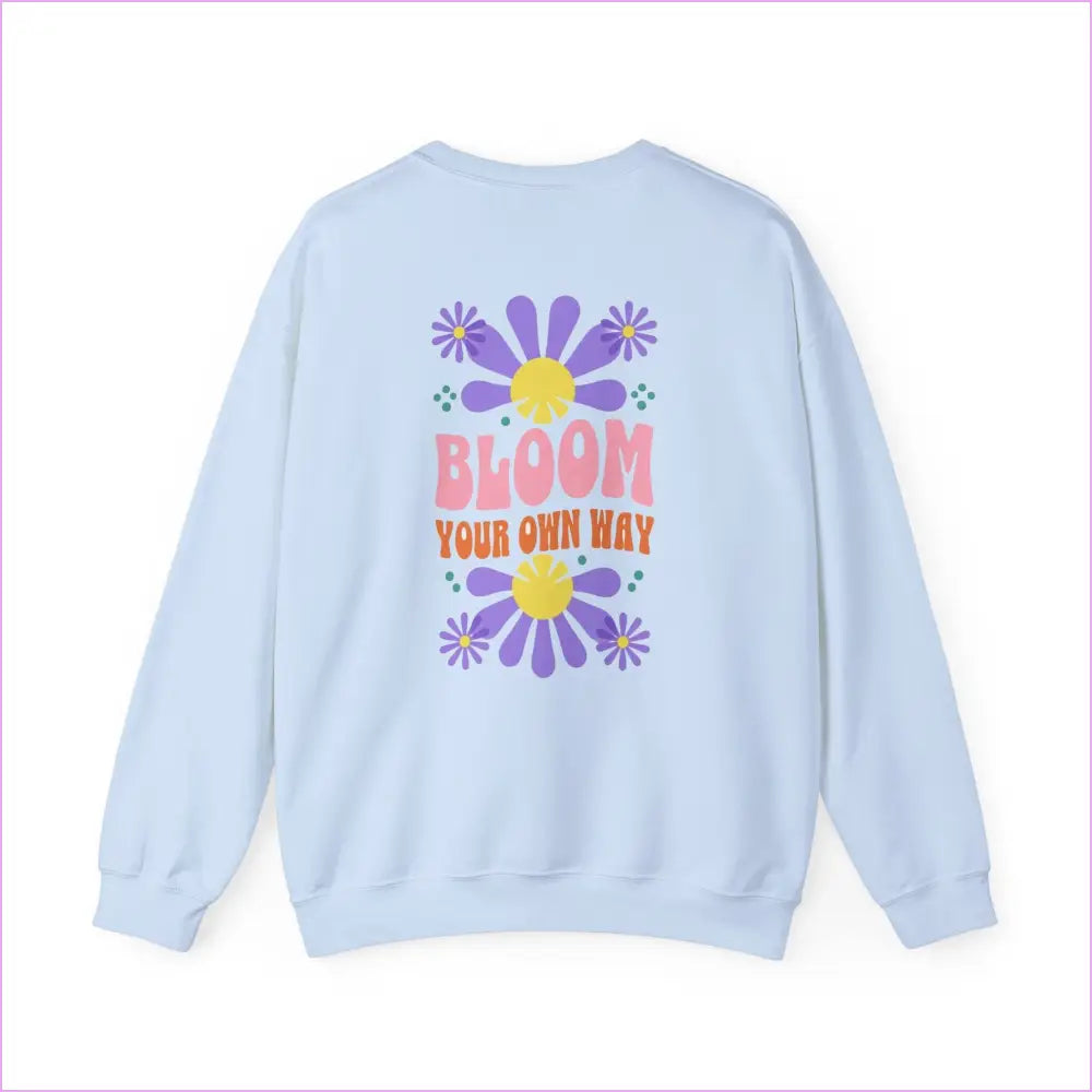 Bloom Your Own Way Unisex Heavy Blend™ Crewneck Sweatshirt - Inspirational Floral Design - Sweatshirt