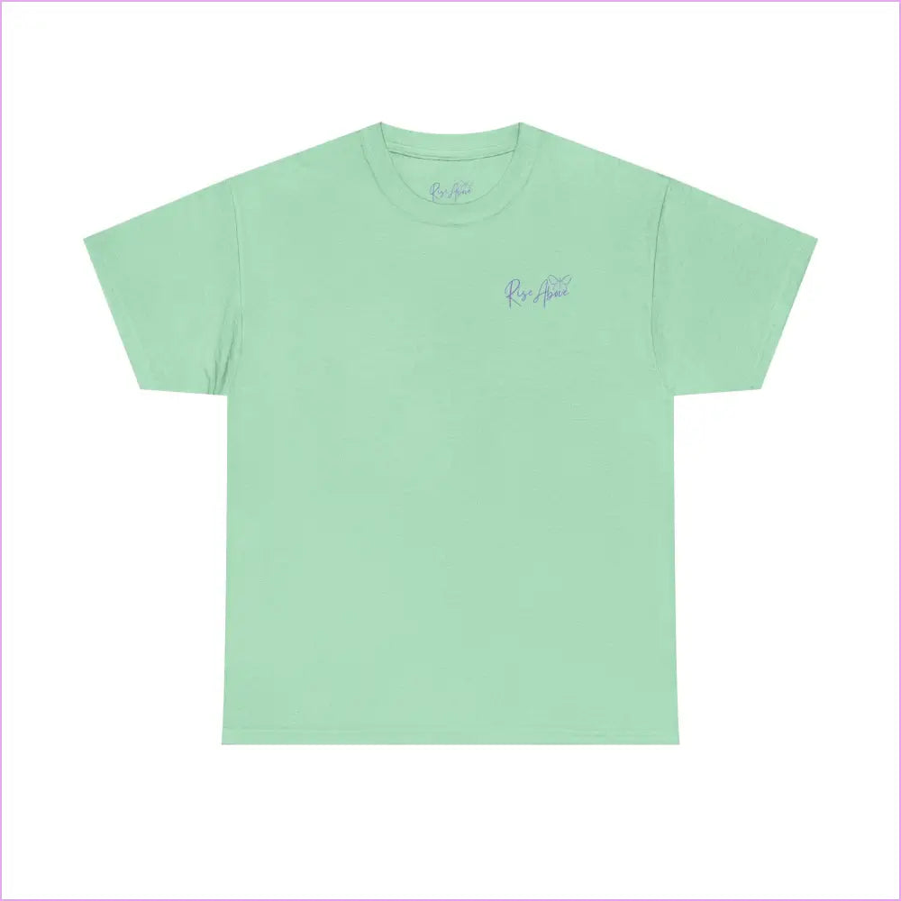 Bloom Your Own Way Unisex Heavy Cotton Tee - Inspirational Floral Design - Mint Green / S - T-Shirt