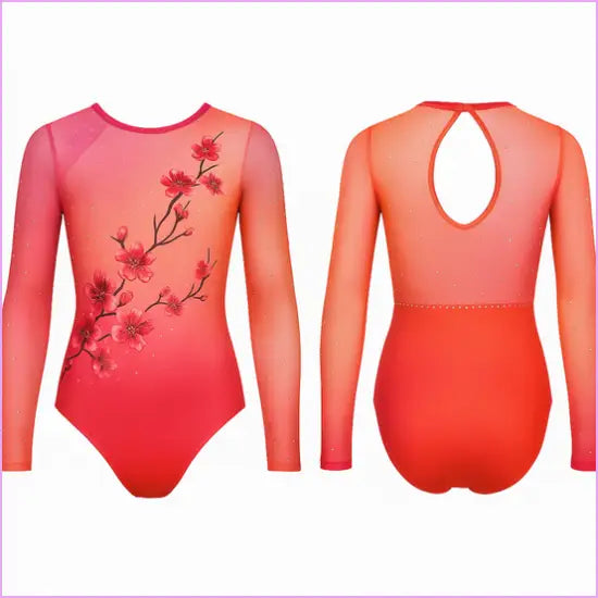 BLOSSOM BLAZE GYMNASTICS COMPETITION LEOTARD - GYMNASTICS LEOTARDS