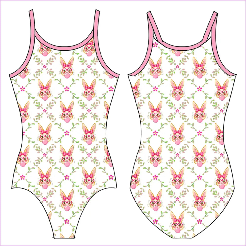 BUBBLES AND BUNNIES GYMNASTICS LEOTARD - GYMNASTICS LEOTARDS
