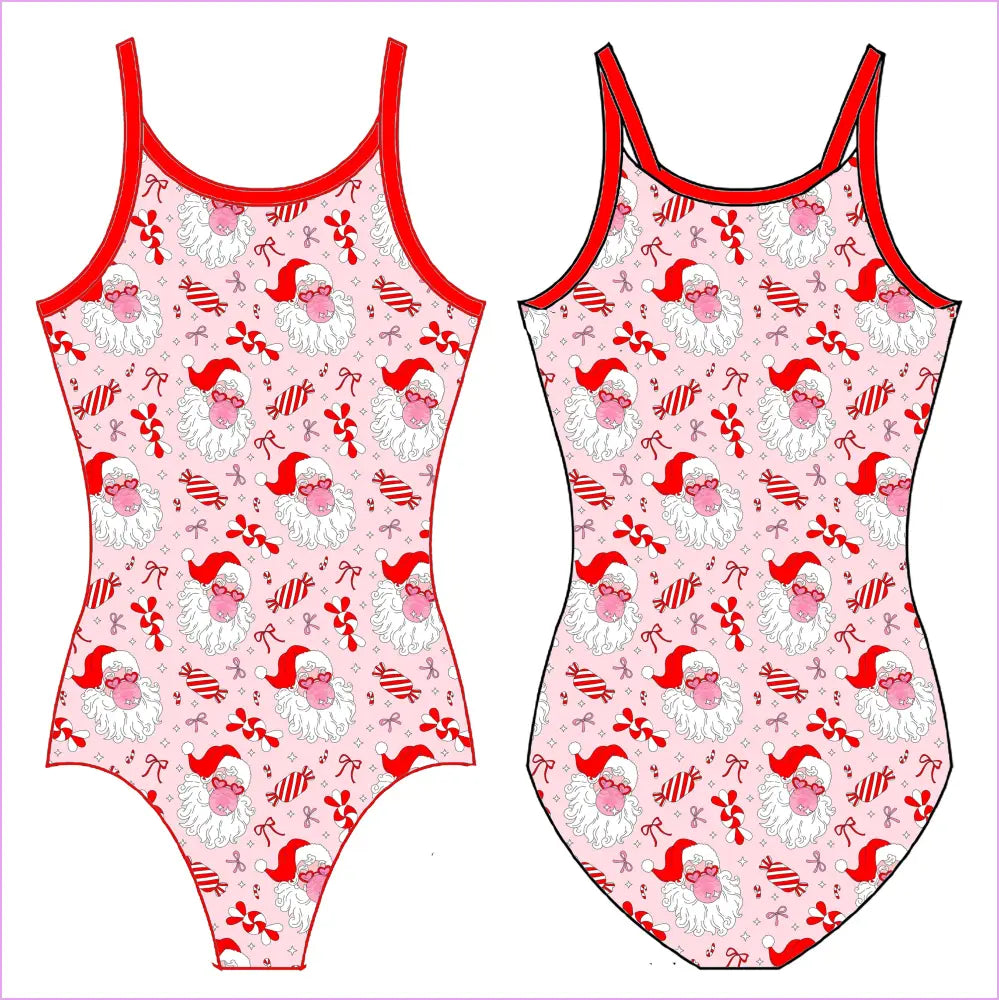 BUBBLES AND SANTA GYMNASTICS LEOTARD - GYMNASTICS LEOTARDS