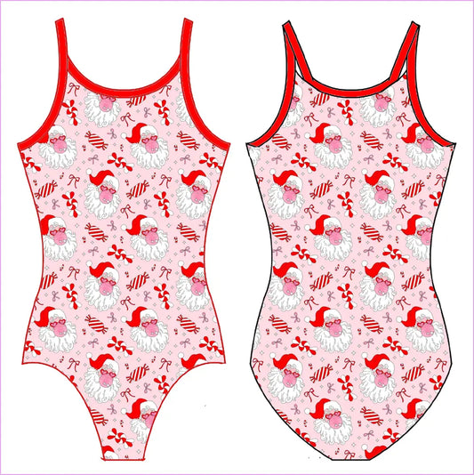 BUBBLES AND SANTA GYMNASTICS LEOTARD - GYMNASTICS LEOTARDS