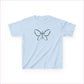 BUTTERFLY LOGO Kids Heavy Cotton™ Tee - XS / Light Blue - Kids clothes