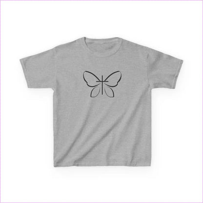 BUTTERFLY LOGO Kids Heavy Cotton™ Tee - XS / Sport Grey - Kids clothes